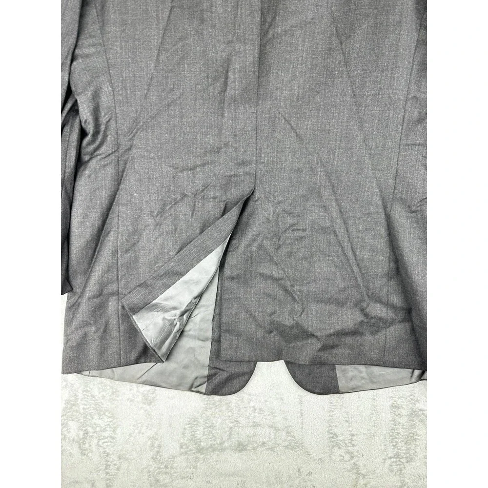 Brooks Brothers Mens Blazer Sport Coat 46LG Dark Gray Wool Made in USA